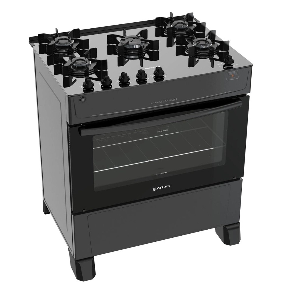 ATLAS FOGAO MONACO TOP GLASS 5CS PTO